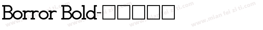 Borror Bold字体转换